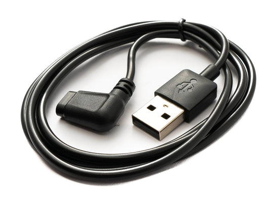 SYSTEM-S USB 2.0 snúra, 100 cm hleðslusnúra fyrir Amazfit Falcon A2029 A2028 Angle, svört