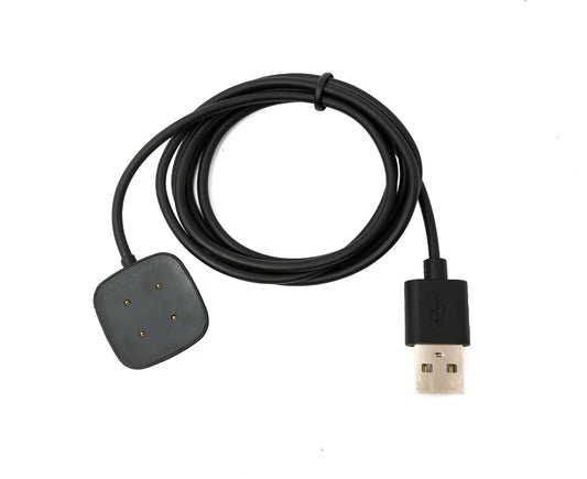 SYSTEM-S USB 2.0 snúra 95 cm hleðslusnúra fyrir Fitbit Versa 3 4 Sense 1 2 snjallúr, svart