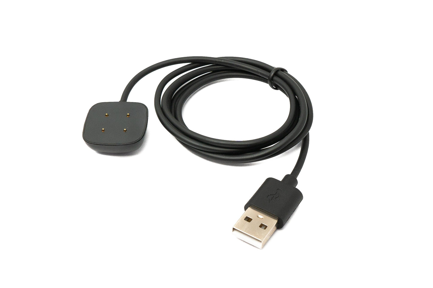 SYSTEM-S USB 2.0 snúra 95 cm hleðslusnúra fyrir Fitbit Versa 3 4 Sense 1 2 snjallúr, svart