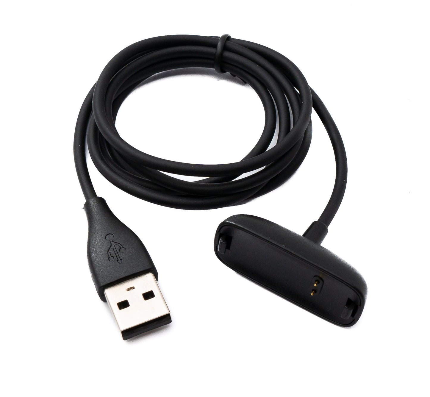 SYSTEM-S USB 2.0 snúra, 94 cm hleðslusnúra fyrir Fitbit Inspire 2 snjallúr, svört