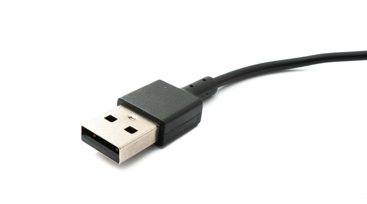 SYSTEM-S USB 2.0 Kabel 95 cm Ladestation für Fitbit Versa 1 Smartwach in Schwarz