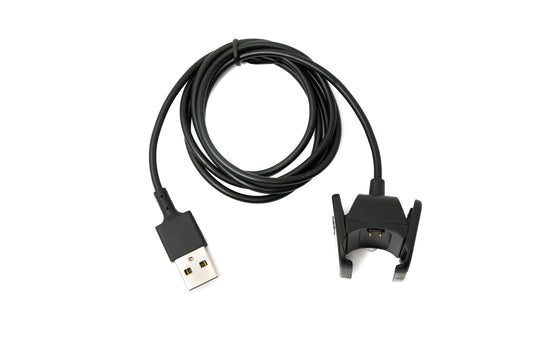 SYSTEM-S USB 2.0 snúra, 94 cm hleðslusnúra fyrir Fitbit Charge 4 snjallúr, svört