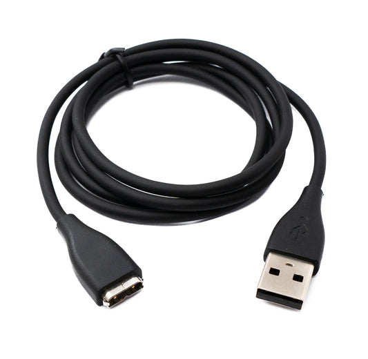 SYSTEM-S USB 2.0 snúra, 97 cm hleðslusnúra fyrir Fitbit Surge Smartwatch, svört