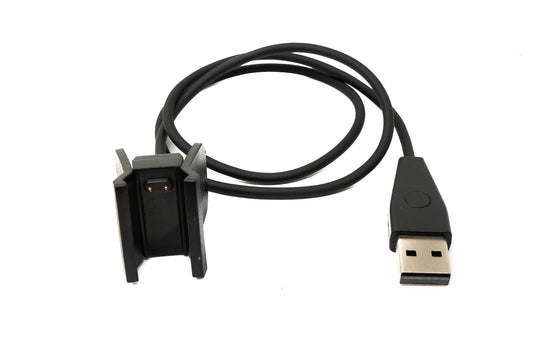 SYSTEM-S USB 2.0 snúra 50 cm hleðslusnúra fyrir Fitbit Alta HR snjallúr, svart