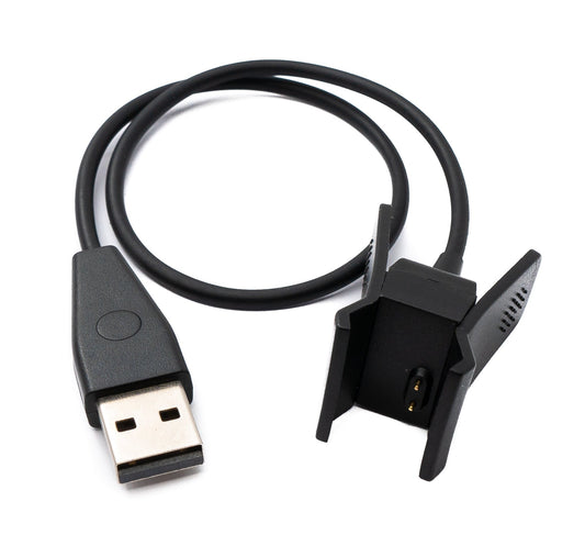 SYSTEM-S USB 2.0 cable 30 cm charging cable for Fitbit Alta HR smartwatch in black