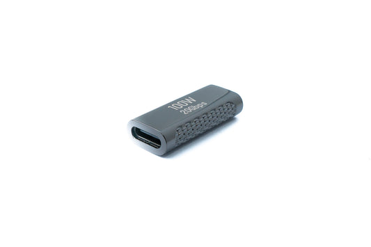 SYSTEM-S USB 3.2 Gen 2 millistykki af gerð C, kvenkyns í kvenkyns, 100W, grár