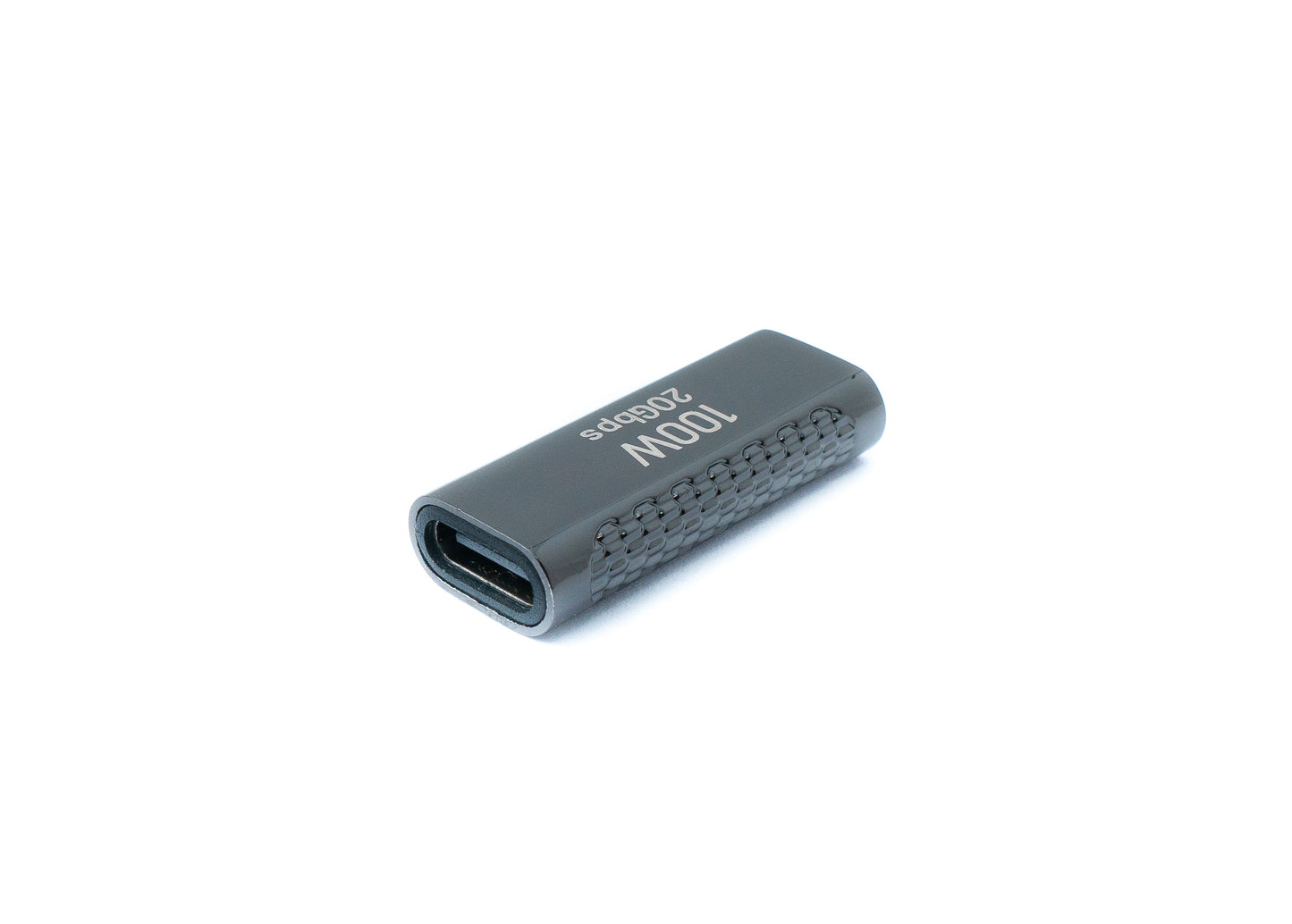 SYSTEM-S USB 3.2 Gen 2 millistykki af gerð C, kvenkyns í kvenkyns, 100W, grár