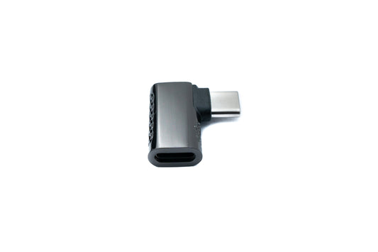 SYSTEM-S USB 3.2 Gen 2 Adapter Type C Male to Female Angled Cable in Gray
