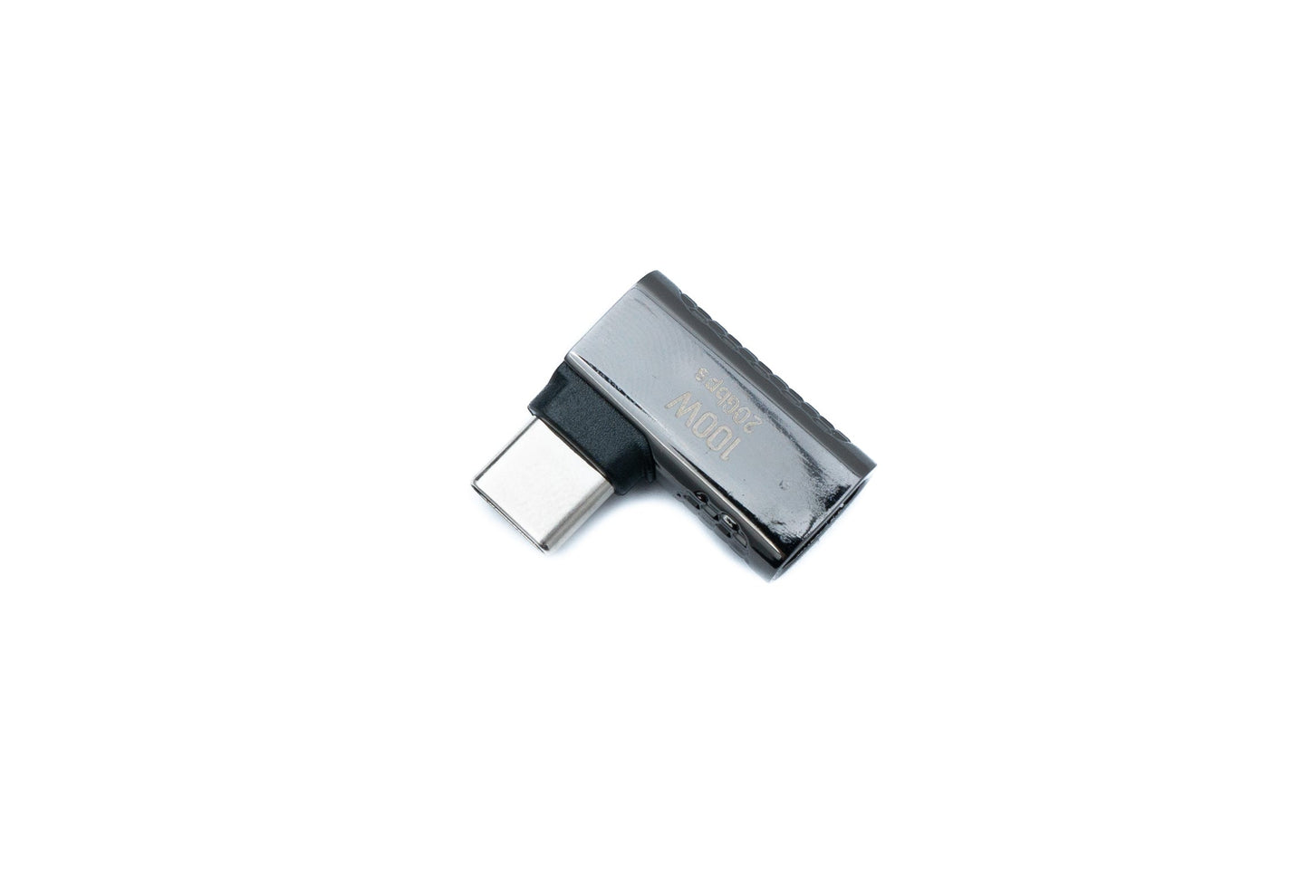 SYSTEM-S USB 3.2 Gen 2 Adapter Type C Male to Female Angled Cable in Gray