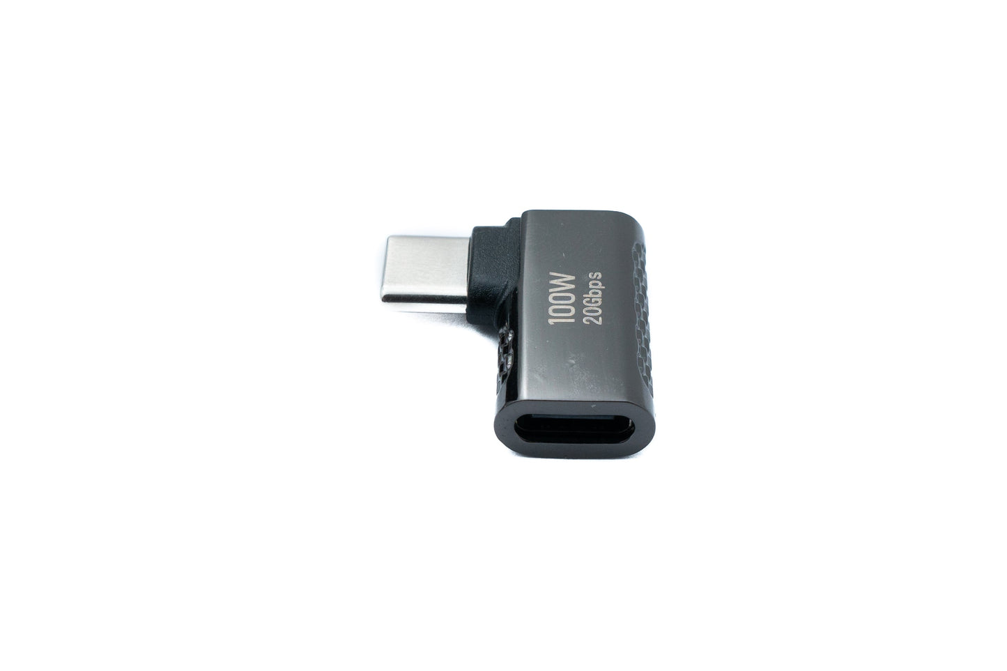 SYSTEM-S USB 3.2 Gen 2 Adapter Type C Male to Female Angled Cable in Gray