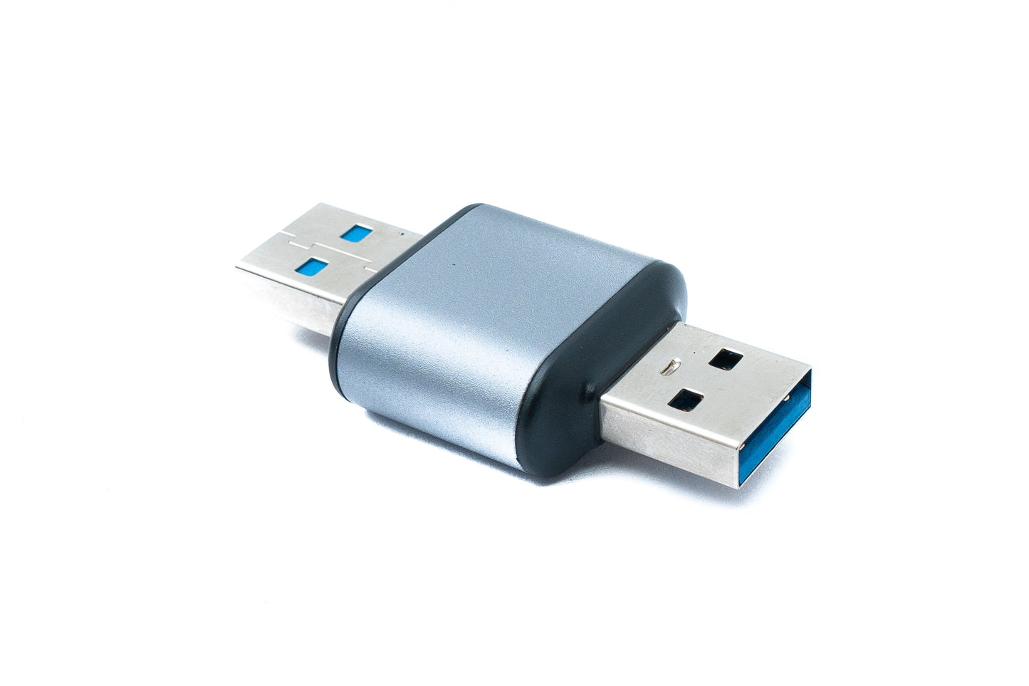 SYSTEM-S USB 3.1 Gen 2 Adapter Typ A Stecker zu Stecker Kabel in Grau