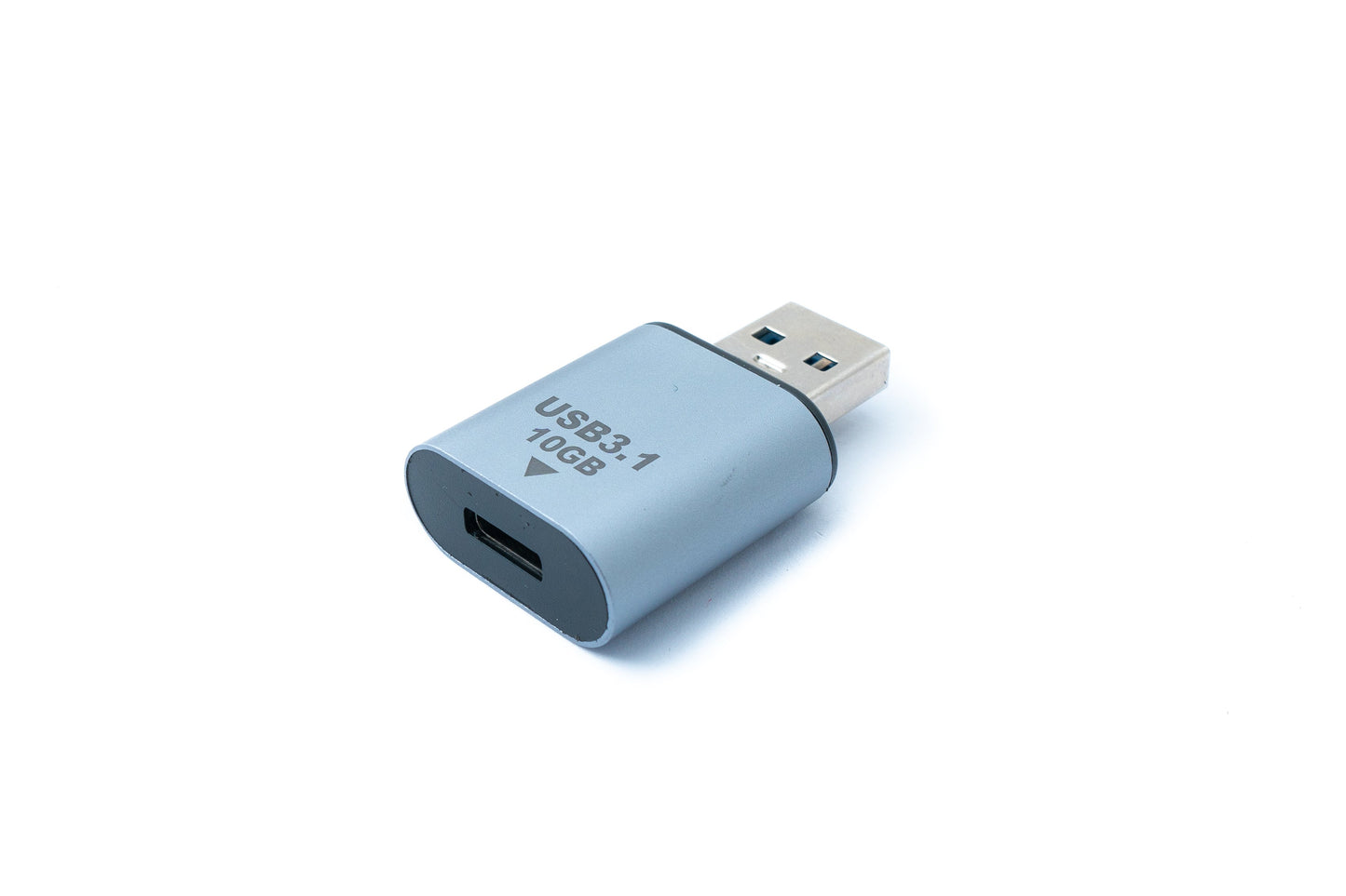 SYSTEM-S USB 3.1 Gen 2 Adapter Type C Female to Type A Male Cable in Gray