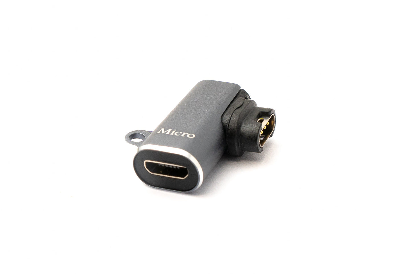 SYSTEM-S USB 2.0 Adapter Micro B Buchse zu Stecker für Garmin Smartwatch Winkel rechts