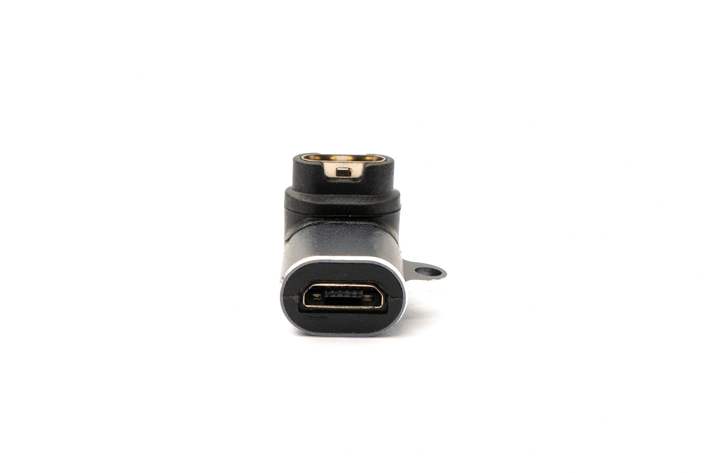 SYSTEM-S USB 2.0 millistykki Micro B kvenkyns í karlkyns fyrir Garmin snjallúr með horni