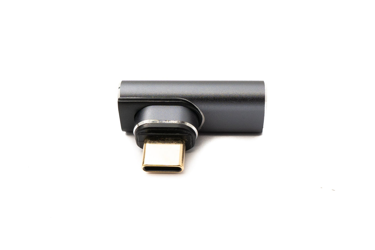 SYSTEM-S USB4 USB millistykki Tegund C karlkyns í kvenkyns 100W 40 Gbit/s USB 4.0 hornsnúra í gráu