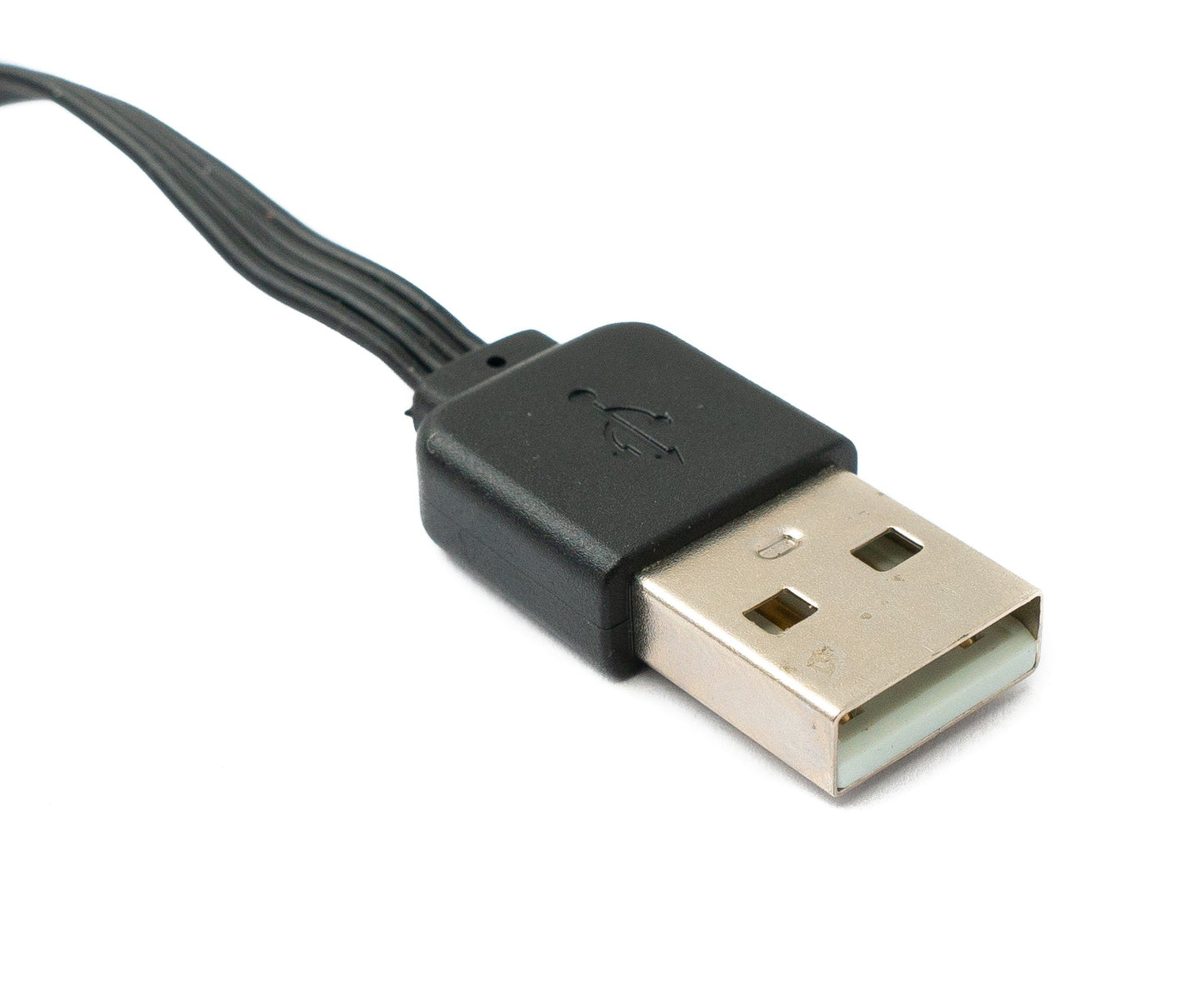 SYSTEM-S USB 2.0 snúra 13 cm Micro B tengi í Type A tengi stutt flatt svart