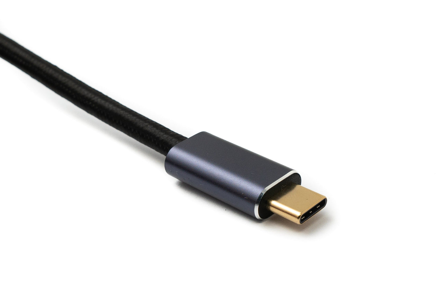 SYSTEM-S USB4 USB snúra 200 cm Tegund C karlkyns í karlkyns 20 Gbit/s USB 4.0 fléttuð svört