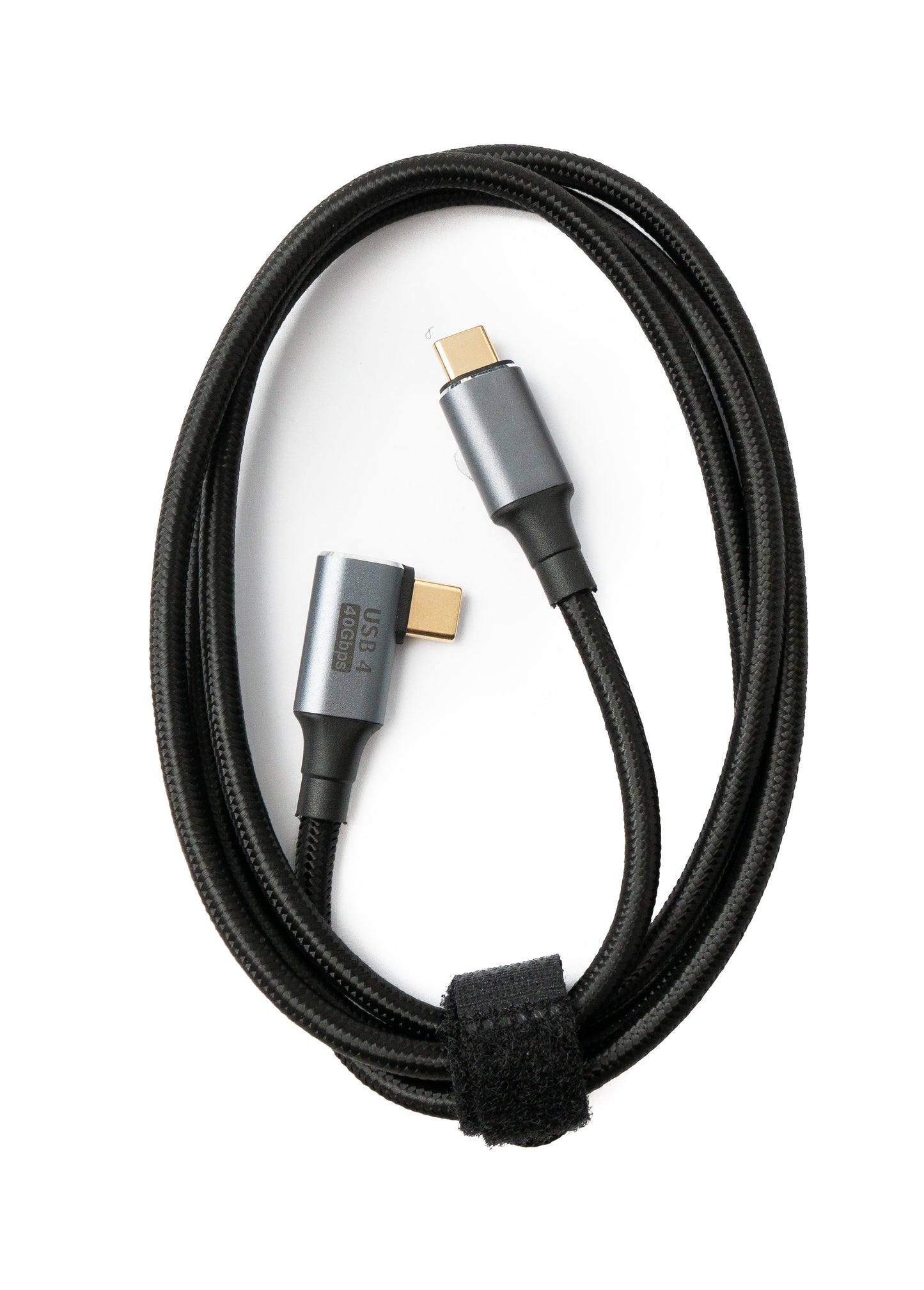 SYSTEM-S USB4 USB snúra 120 cm Tegund C karlkyns í karlkyns 40 Gbit/s USB 4.0 fléttaður vinkull