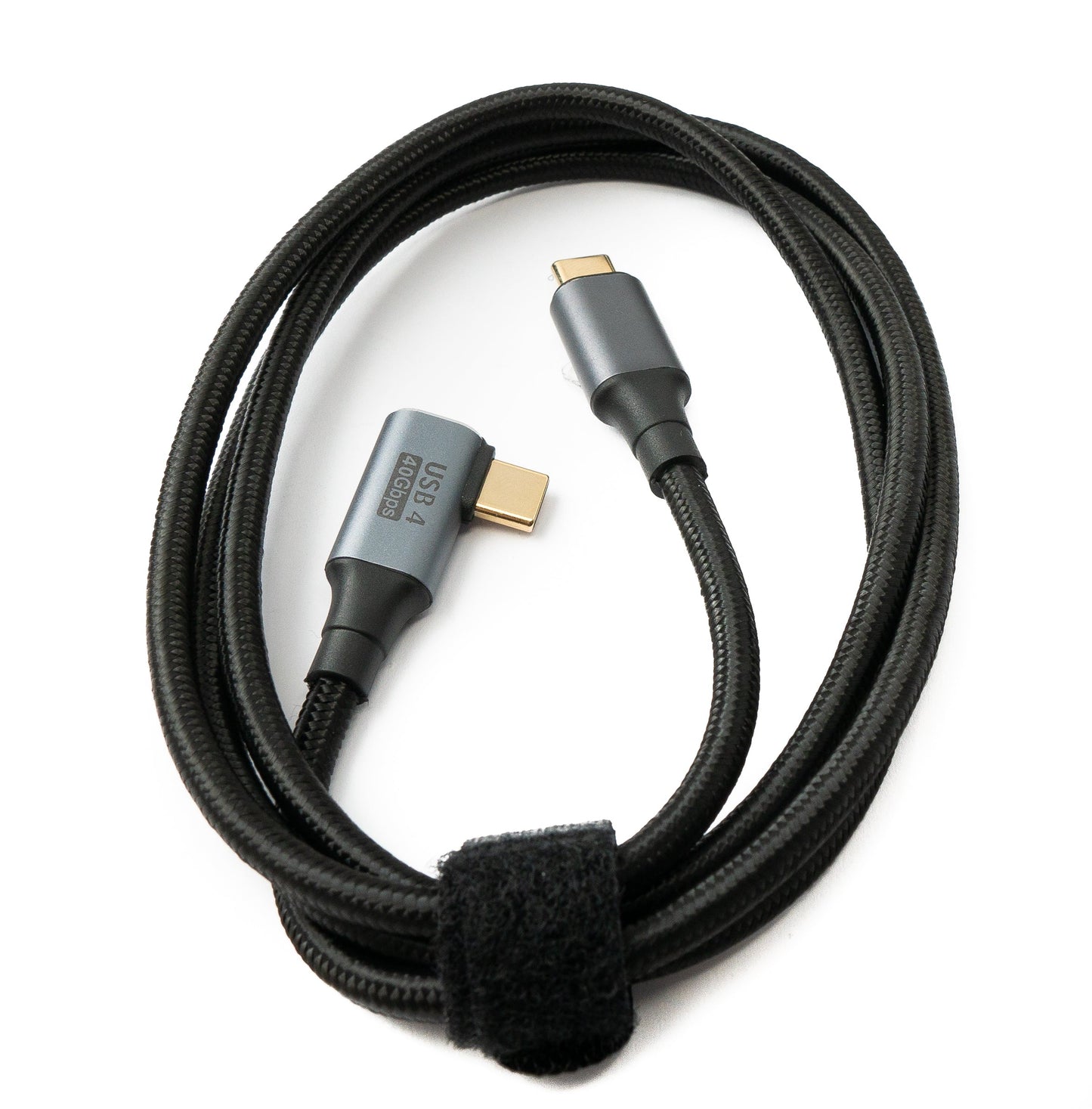 SYSTEM-S USB4 USB snúra 120 cm Tegund C karlkyns í karlkyns 40 Gbit/s USB 4.0 fléttaður vinkull