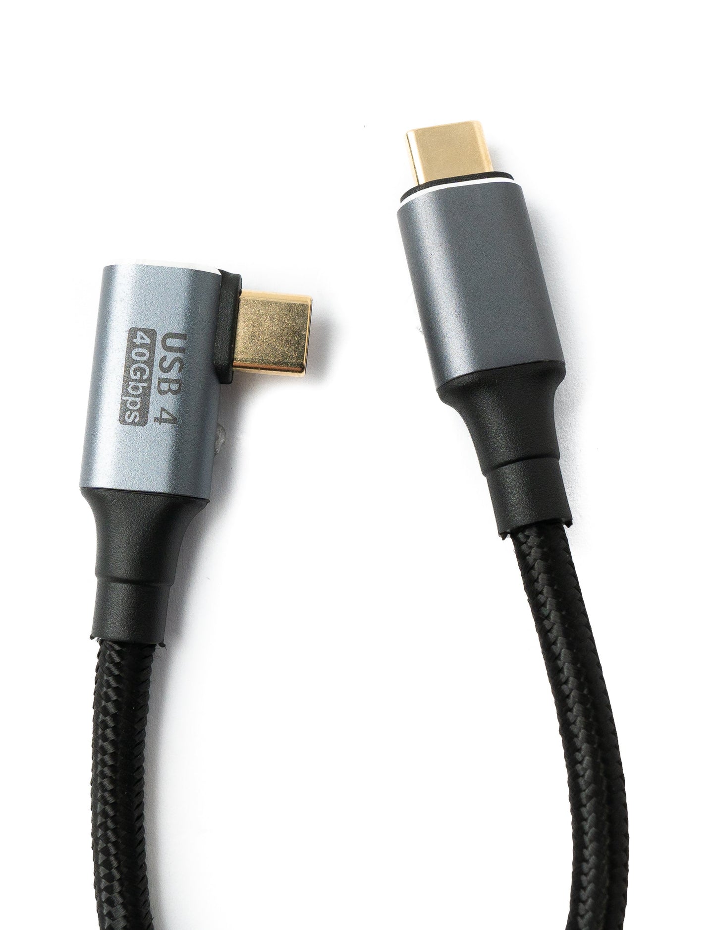 SYSTEM-S USB4 USB snúra 120 cm Tegund C karlkyns í karlkyns 40 Gbit/s USB 4.0 fléttaður vinkull
