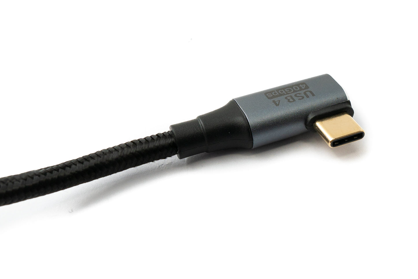 SYSTEM-S USB4 USB snúra 120 cm Tegund C karlkyns í karlkyns 40 Gbit/s USB 4.0 fléttaður vinkull