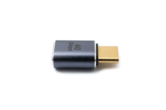 SYSTEM-S USB4 USB millistykki Tegund C karlkyns í kvenkyns 40 Gbit/s USB 4.0 snúra í gráu