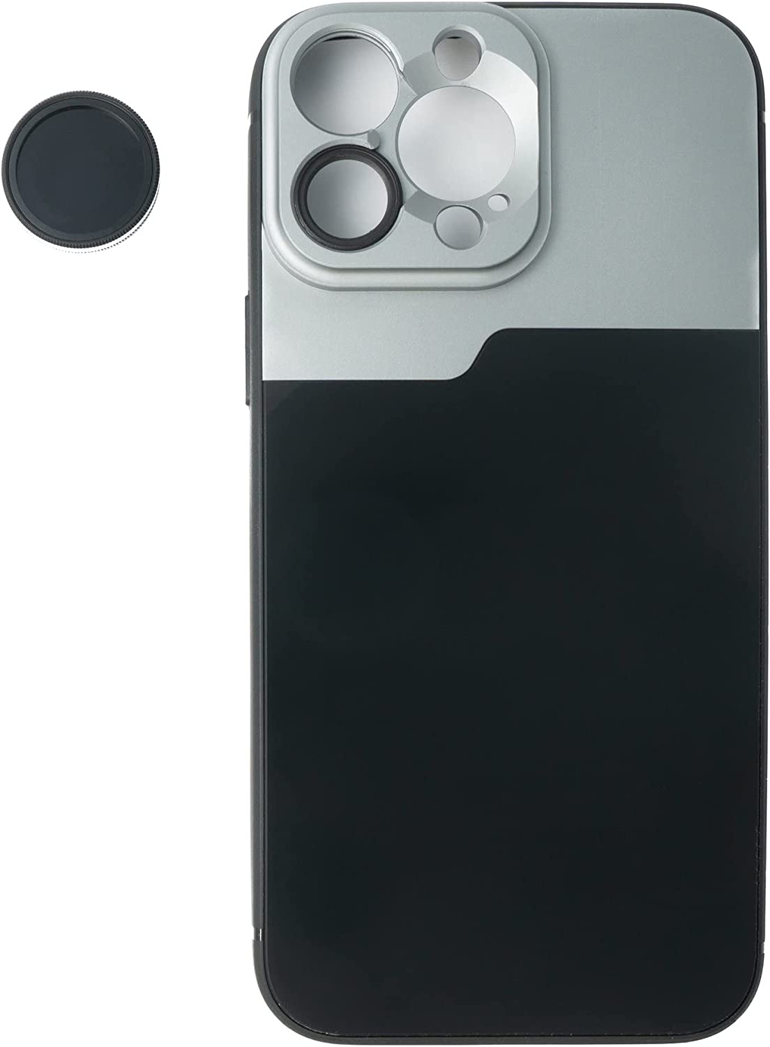 SYSTEM-S CPL Filter Circular Polarizer Lens with Case Black for iPhone 14 Pro Max