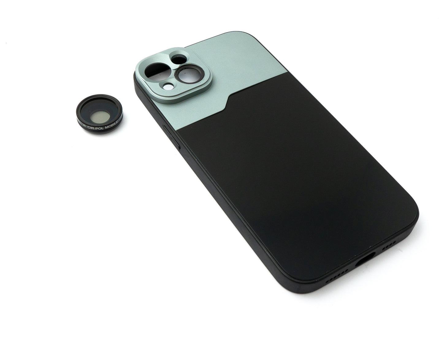 SYSTEM-S CPL síu hringlaga pólunarlinsa með hulstri í svörtu fyrir iPhone 14 Plus