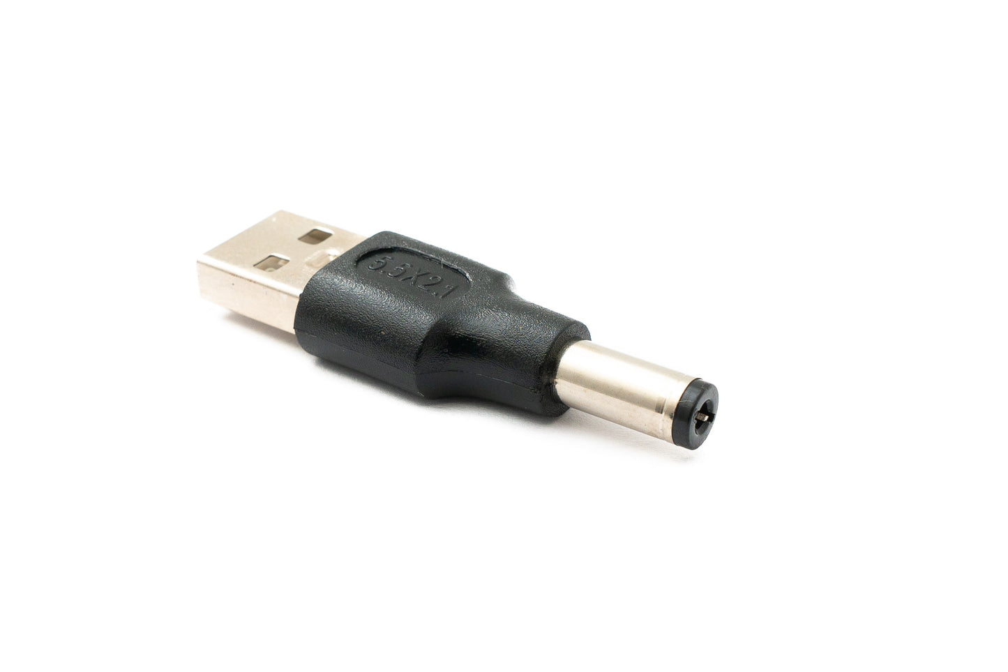 SYSTEM-S DC Adapter 20V 5,5 x 2,1 Stecker zu USB 2.0 Stecker Kabel in Schwarz