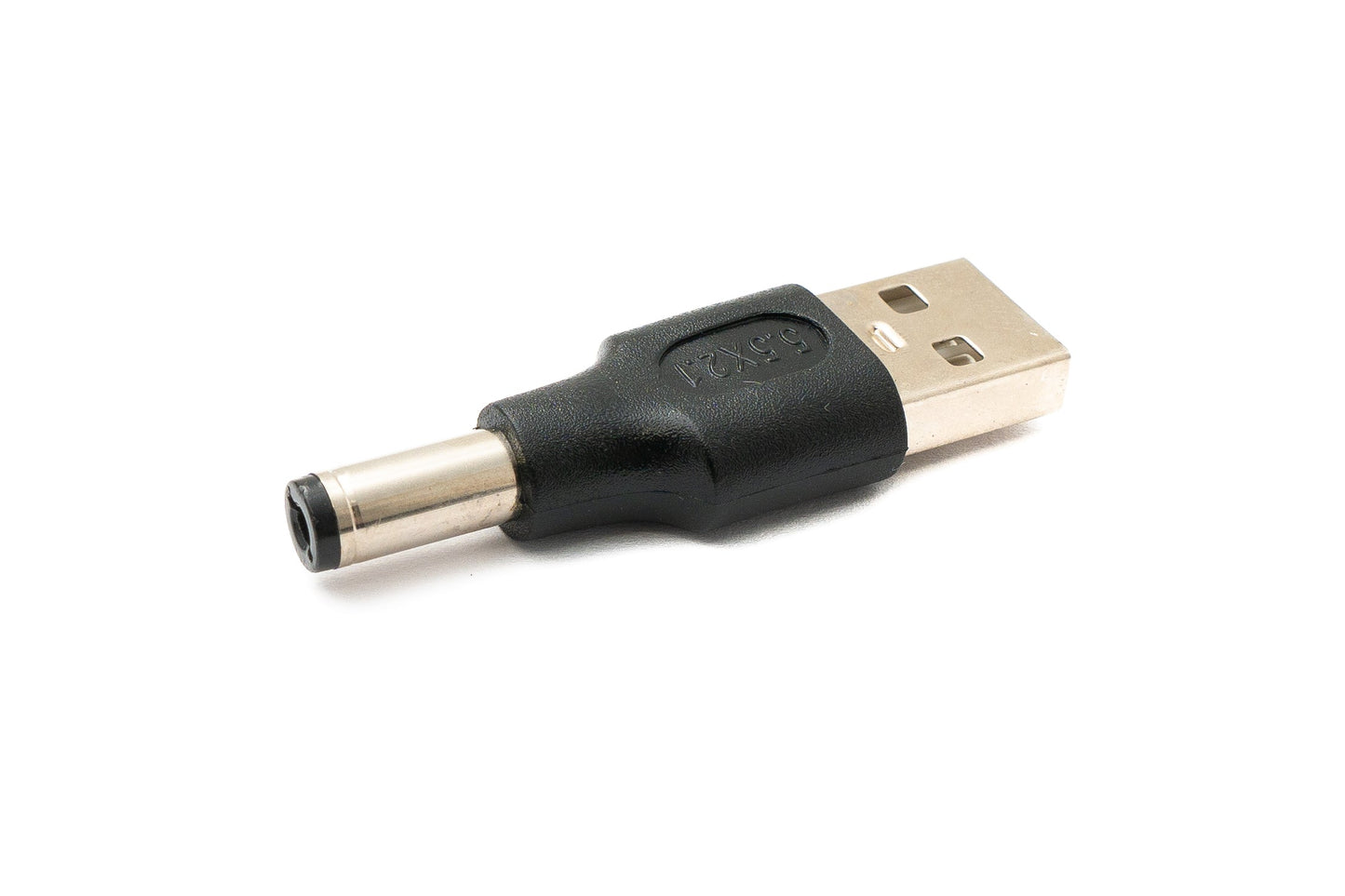 SYSTEM-S DC Adapter 20V 5,5 x 2,1 Stecker zu USB 2.0 Stecker Kabel in Schwarz