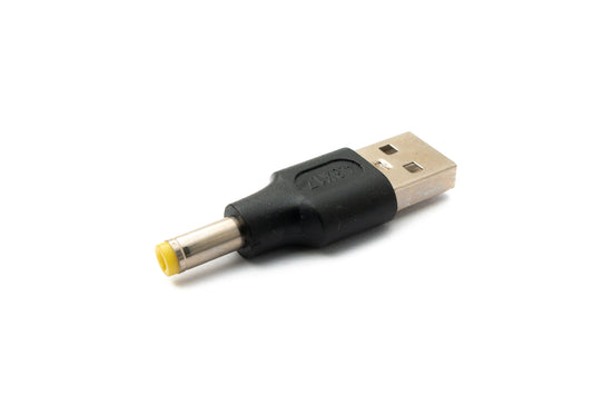 SYSTEM-S DC Adapter 20V 4.8 x 1.7 male to USB 2.0 male cable in black