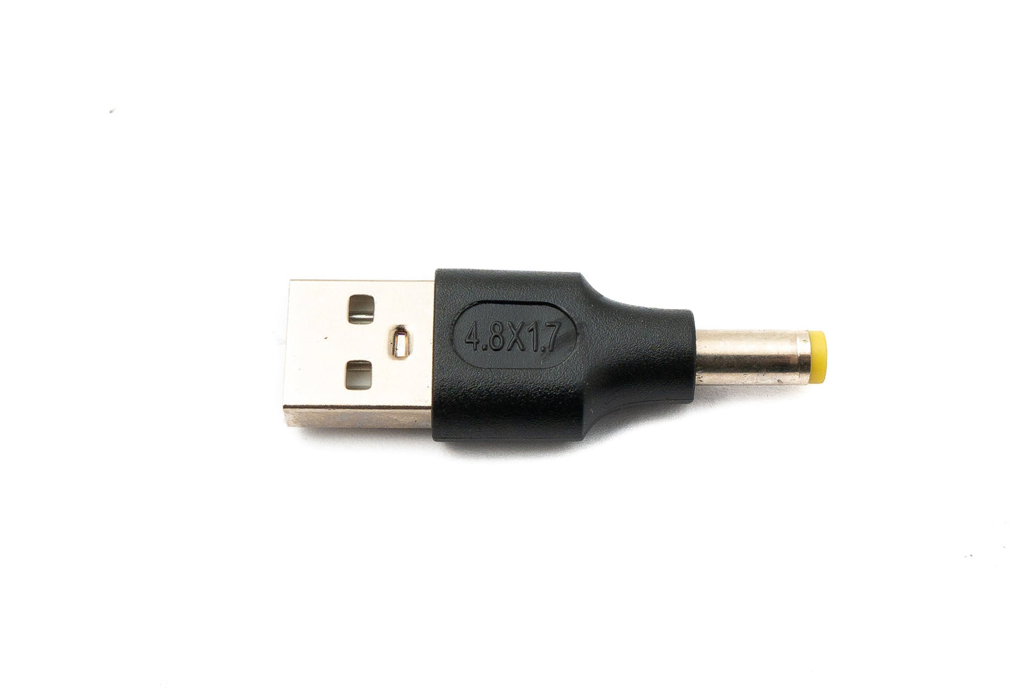 SYSTEM-S DC Adapter 20V 4,8 x 1,7 Stecker zu USB 2.0 Stecker Kabel in Schwarz