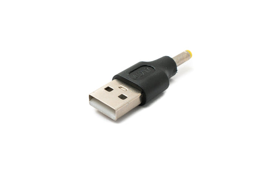 SYSTEM-S DC millistykki 20V 4.0 x 1.7 karlkyns í USB 2.0 karlkyns snúru í svörtu