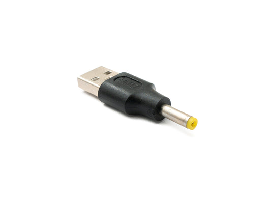 SYSTEM-S DC millistykki 20V 4.0 x 1.7 karlkyns í USB 2.0 karlkyns snúru í svörtu