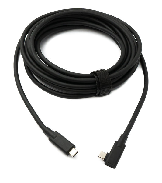 SYSTEM-S USB 3.2 Gen 2 cable 5 m Type C male to male angled in black