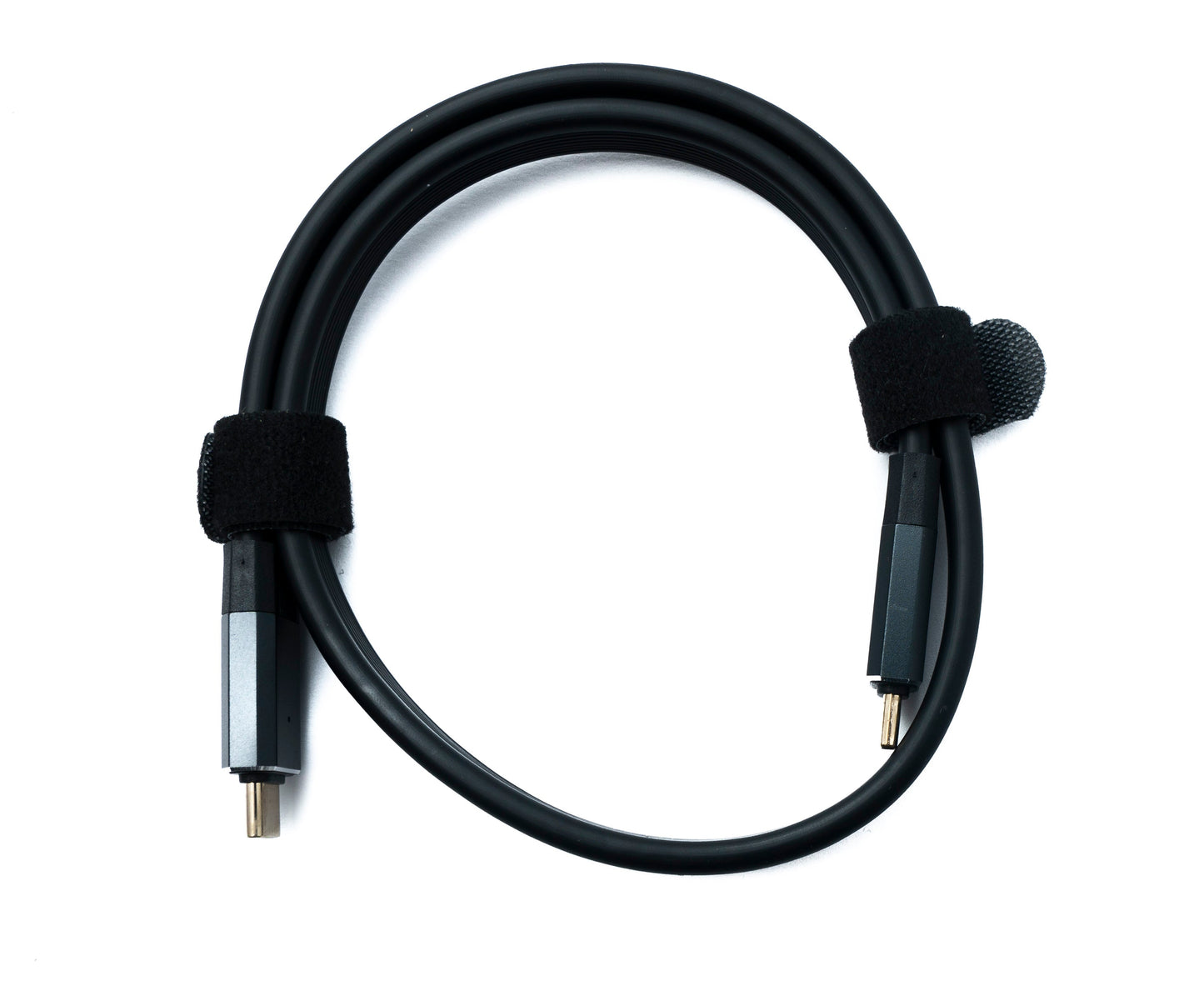 SYSTEM-S USB 3.2 Gen 2 snúra 50 cm Tegund C karlkyns í karlkyns flatsnúra svart 20 Gbit/s 100 W
