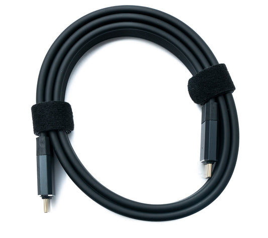 SYSTEM-S USB 3.2 Gen 2 snúra 80 cm Tegund C karlkyns í karlkyns flatsnúra svart 20 Gbit/s 100 W