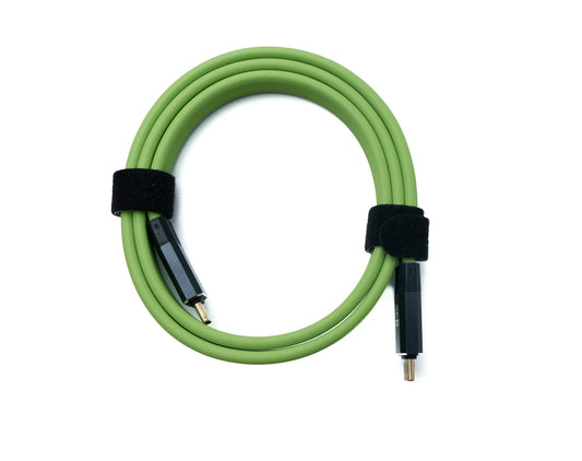 SYSTEM-S USB 3.2 Gen 2 Cable 80 cm Type C Male to Male Flat Cable Green 20 Gbit/s 100 W