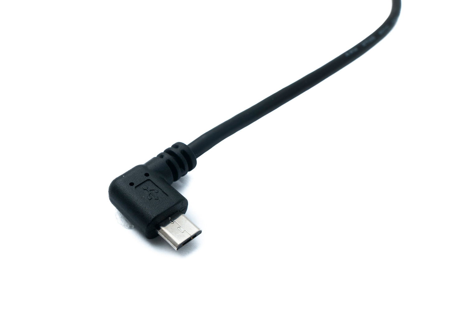 SYSTEM-S USB 2.0 snúra 20 cm Micro B tengi í Type A tengi Vinstri Hægri hornrétt