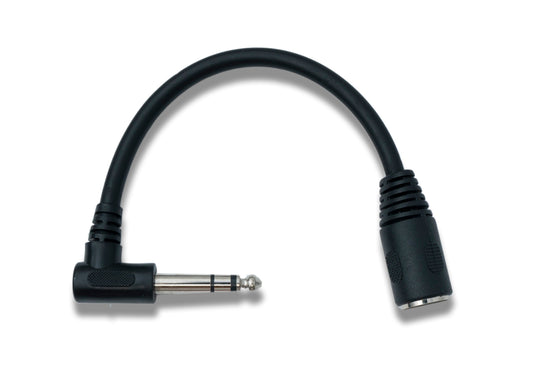 SYSTEM-S MIDI cable 20 cm female to AUX 6.35 mm jack male angled