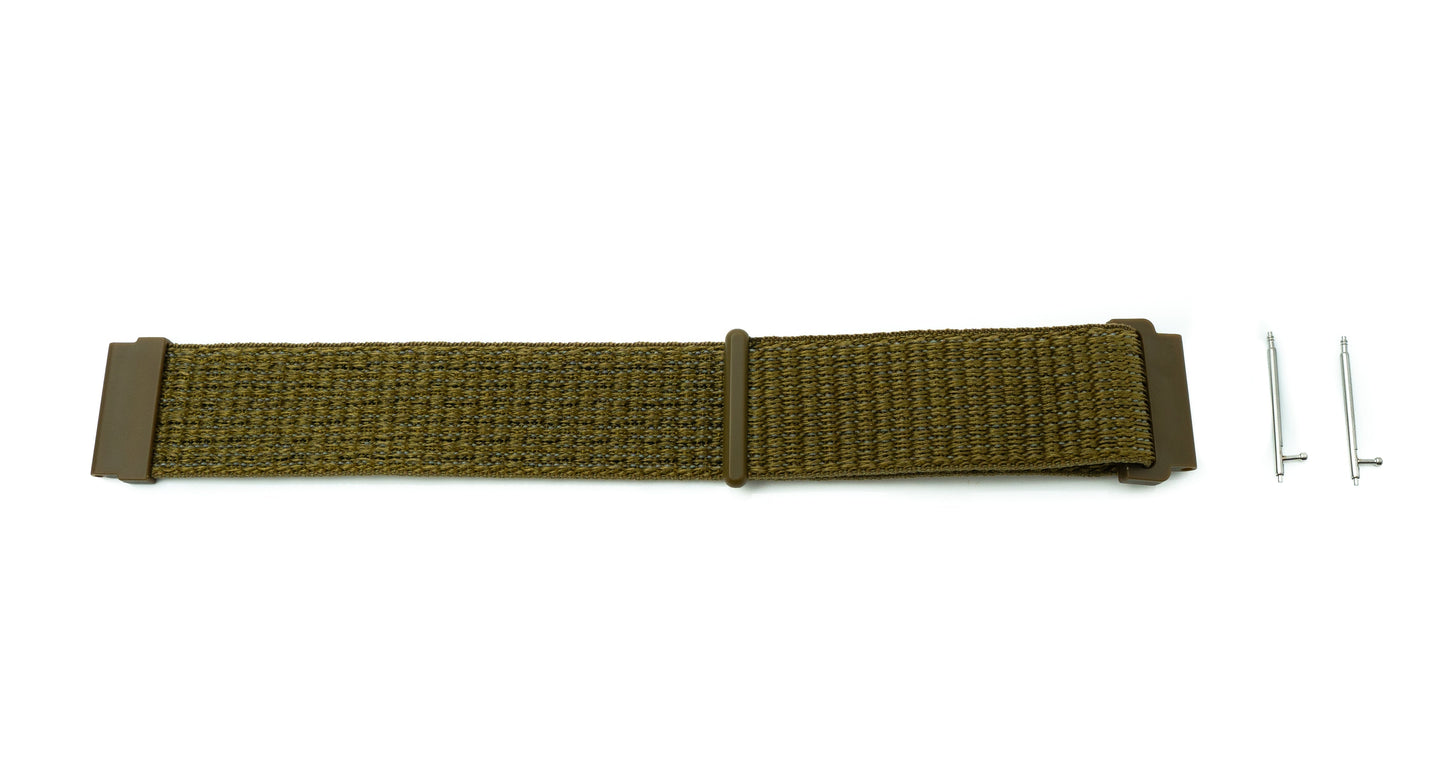 SYSTEM-S 22 mm nylon strap for Fitbit Versa 2 1 Litea Smartwatch in green