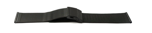SYSTEM-S Milanese málmarmband fyrir Fitbit Versa 2 1 Lite snjallúr í svörtu
