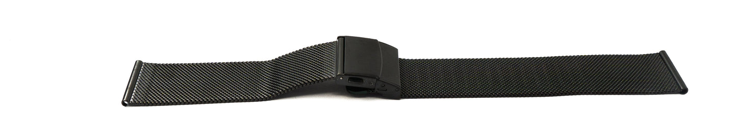 SYSTEM-S Milanese málmarmband fyrir Fitbit Versa 2 1 Lite snjallúr í svörtu