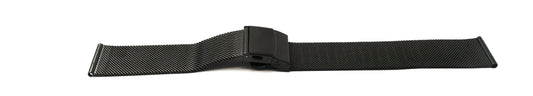 SYSTEM-S Milanese málmarmband fyrir Fitbit Versa 2 1 Lite snjallúr í svörtu