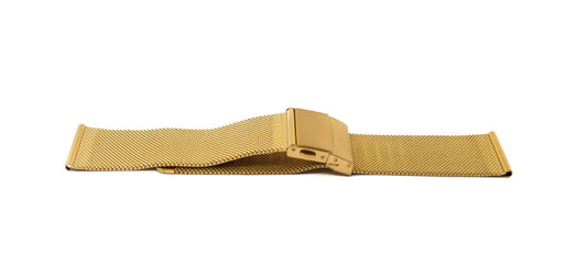 SYSTEM-S Milanese málmarmband fyrir Fitbit Versa 2 1 Lite snjallúr í gulu