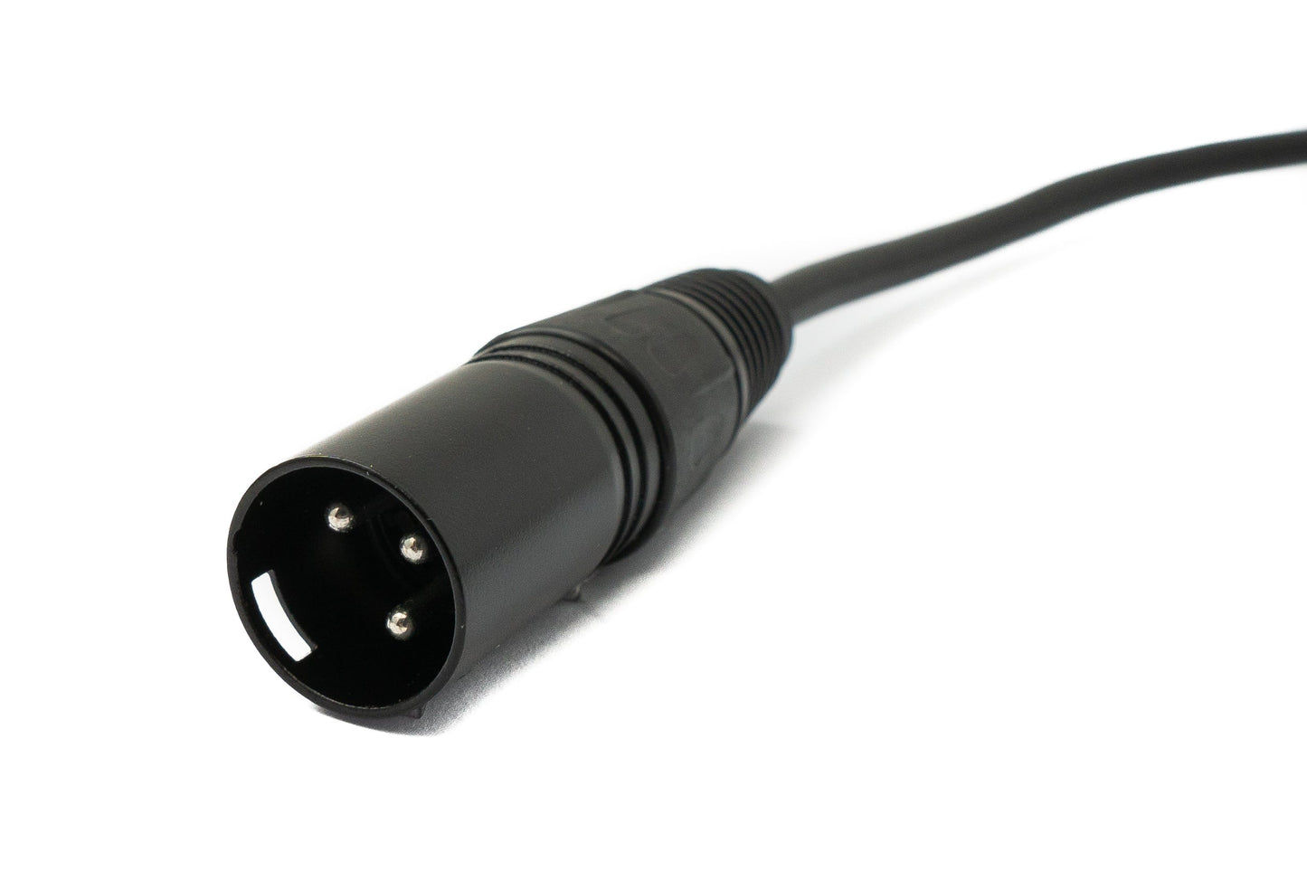 SYSTEM-S LAN Kabel 30 cm RJ45 Buchse zu XLR 3 Pin Stecker Schraube in Schwarz