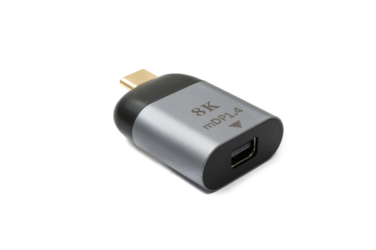 SYSTEM-S DisplayPort millistykki Mini DP kvenkyns í USB 3.1 Tegund C karlkyns 4K snúra í gráu