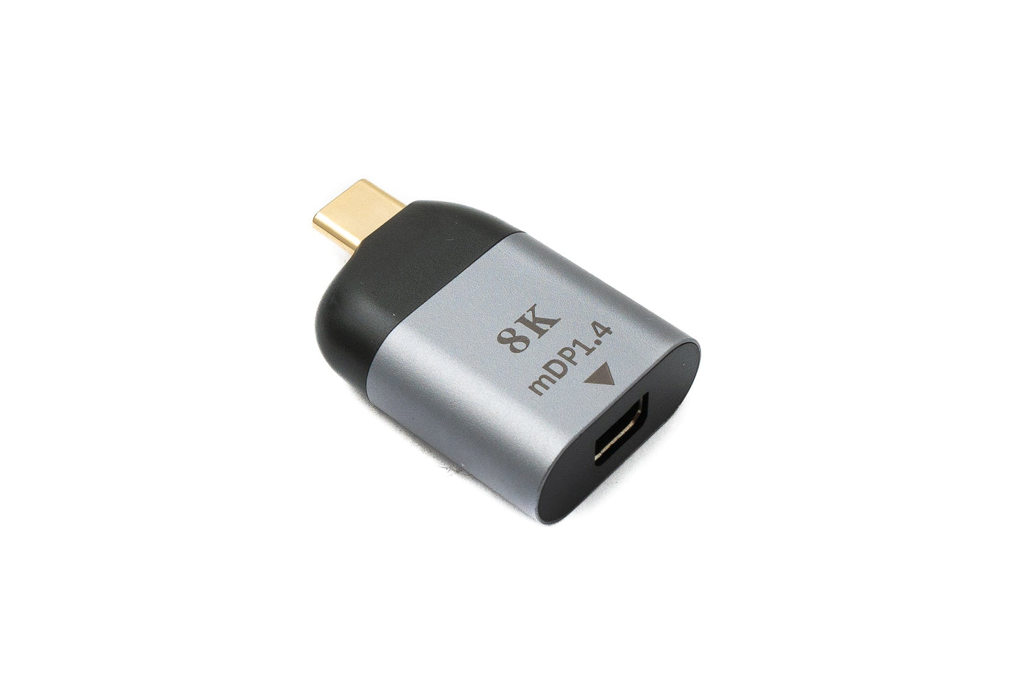 SYSTEM-S DisplayPort millistykki Mini DP kvenkyns í USB 3.1 Tegund C karlkyns 4K snúra í gráu