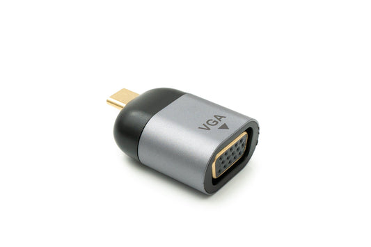 SYSTEM-S VGA millistykki kvenkyns í USB 3.1 Type C karlkyns snúru í gráu