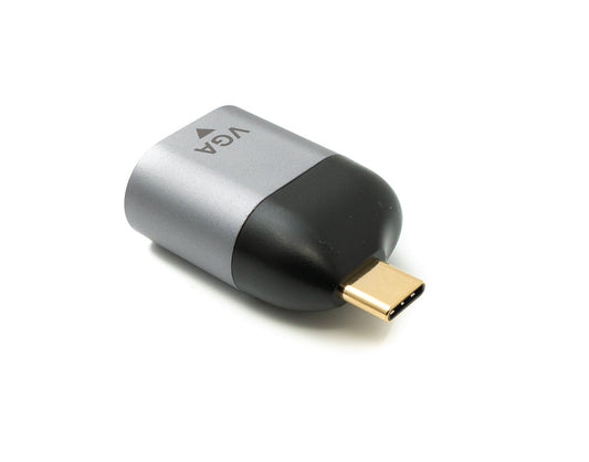 SYSTEM-S VGA millistykki kvenkyns í USB 3.1 Type C karlkyns snúru í gráu